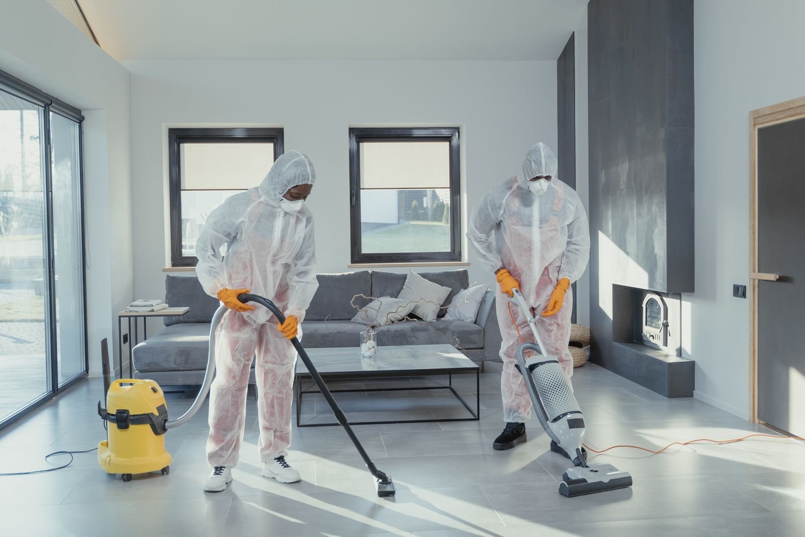 Restoration crew performing emergency water extraction after a sewage backup in Portland, OR